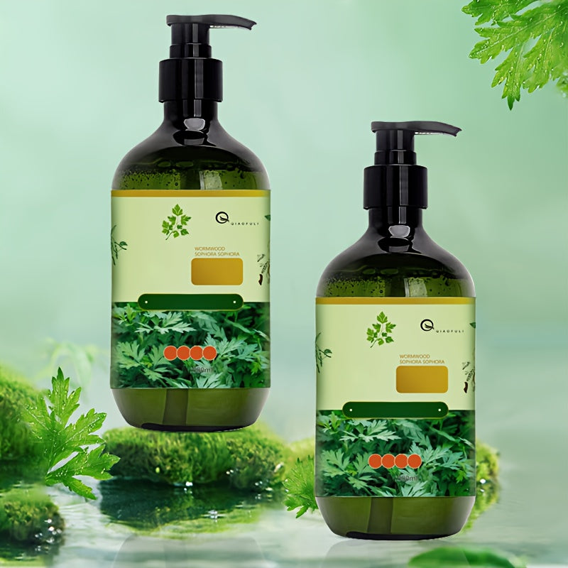 16.91oz Korean Herbal Cleansing Soap & Body Wash Suitable for Skin Types, with Centella Asiatica, Mugwort, Olive Leaf, Aloe Vera, Citric Acid Extract - Moisturizing Formula, Rich Foam, No Residue, for &,