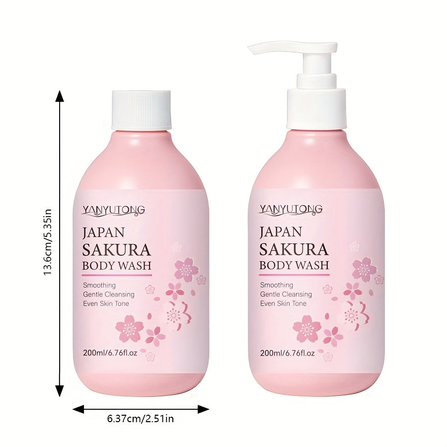 YANYUTONG Body Wash 6.76oz \u002F 6.7fl - Long-Lasting Sakura Scent, Moisturizing Shower Gel Suitable for All Skin Types, &, -Free with Floral Fragrance