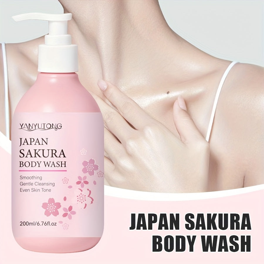 YANYUTONG Body Wash 6.76oz \u002F 6.7fl - Long-Lasting Sakura Scent, Moisturizing Shower Gel Suitable for All Skin Types, &, -Free with Floral Fragrance