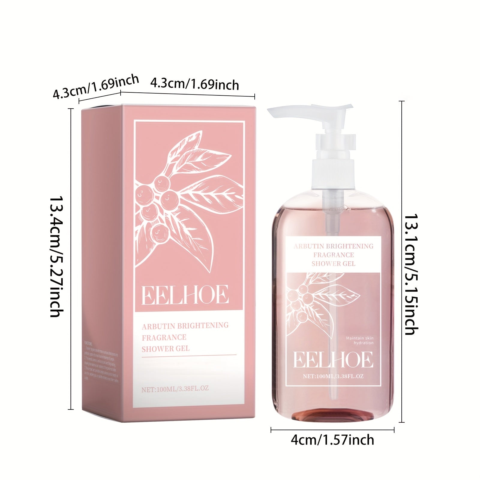 Arbutin Body Wash Suitable for Skin Types - Hydrating Exfoliating Bath Gel with Arbutin Formula, Moisturizing for Dry & Roughness-prone Skin, Nourishing Daily Skincare, Suitable for & Normal Body Care, Fresh Scented Formula