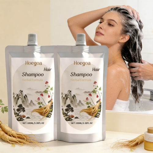 2pcs Ginseng Shampoo, with Sesame Seed Extract, Lemon Fruit Extract, And Astragalus Root Extract, Provides Moisture, Softness, And Cleanliness, Ideal for Daily Use on Hair, Suitable for Both Men And Women