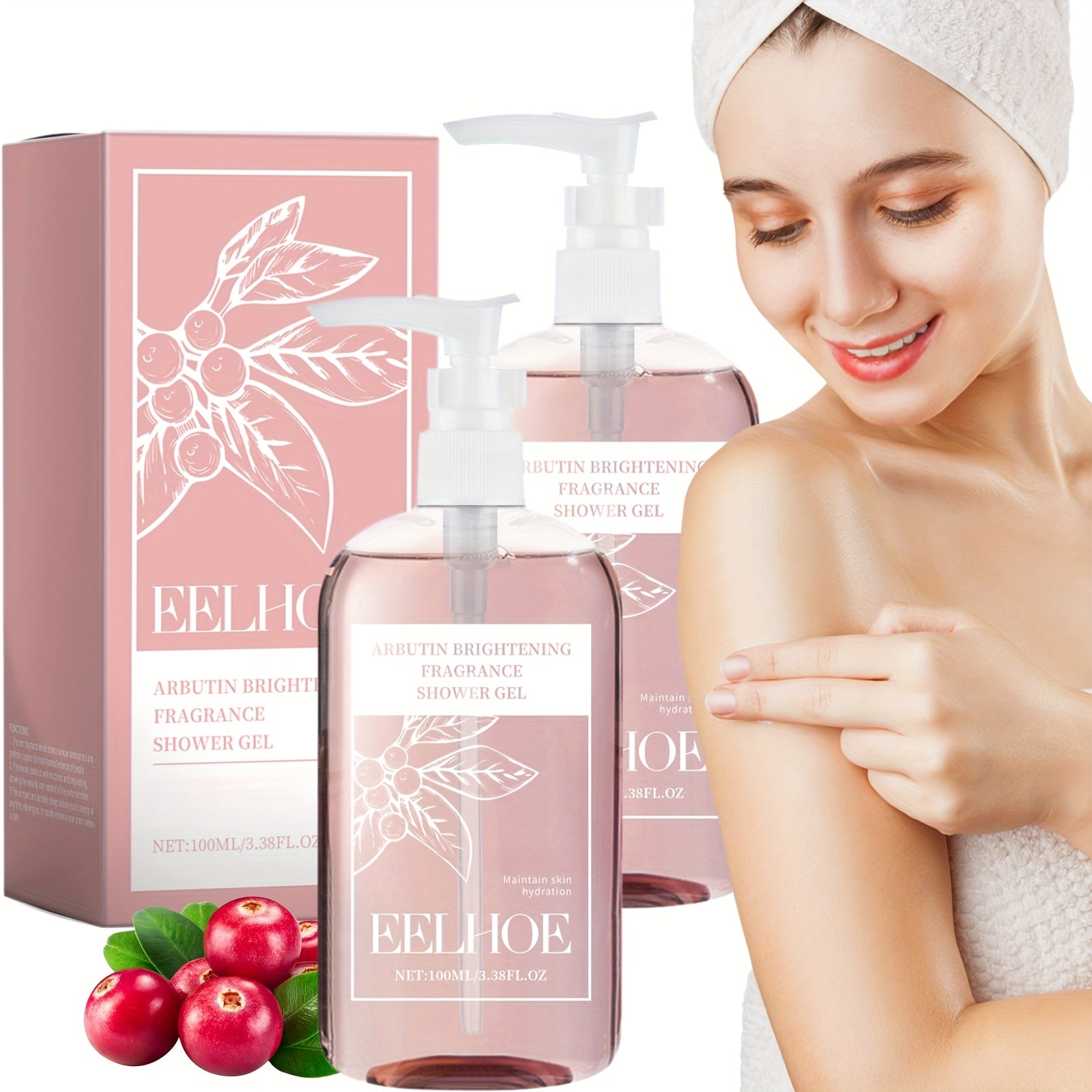 Arbutin Body Wash Suitable for Skin Types - Hydrating Exfoliating Bath Gel with Arbutin Formula, Moisturizing for Dry & Roughness-prone Skin, Nourishing Daily Skincare, Suitable for & Normal Body Care, Fresh Scented Formula