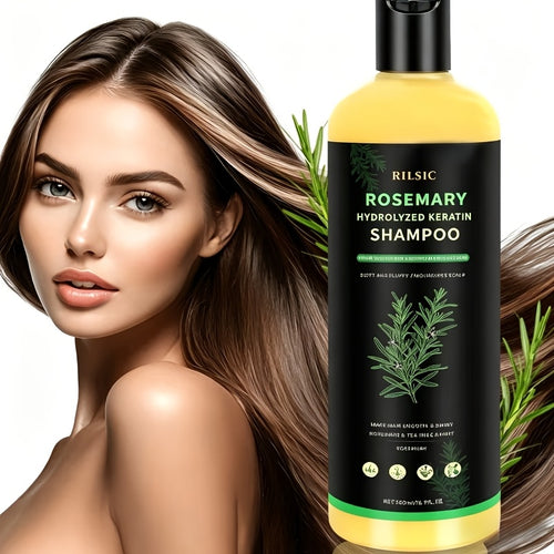 16.91oz Rosemary Shampoo, Deeply Plant-based for Oil Control, Nourishing and Moisturizing, Makes Hair Full and Voluminous, Contains Rosemary Extract, Gentle, Goodbye to Frizz and Dryness; Smooth and Easy to Comb, Suitable for All Hair Types.